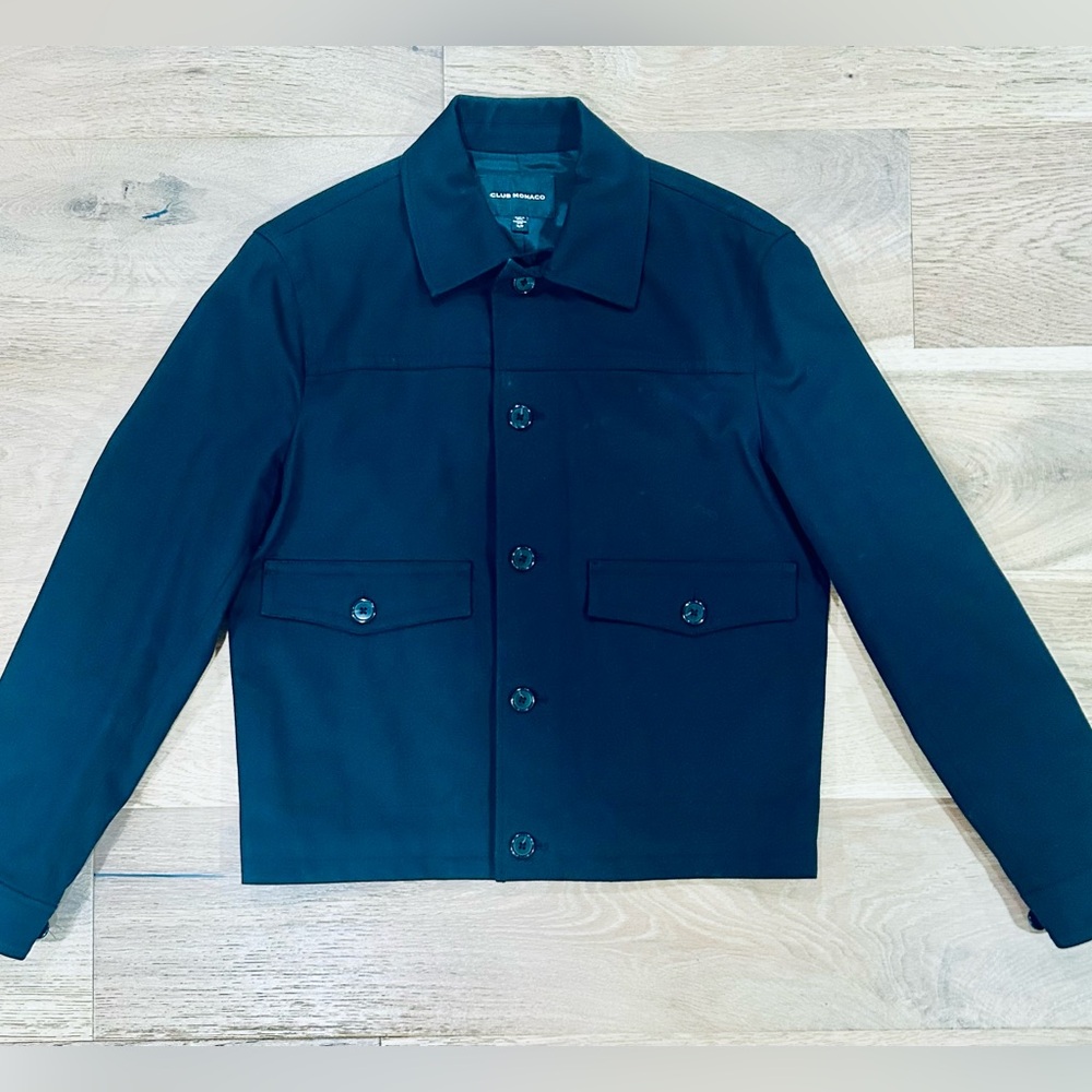 Club Monaco Men's Black Short Cruiser Jacket